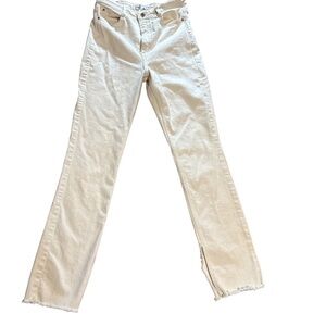 Zara Women's Off-White Straight Leg Jeans